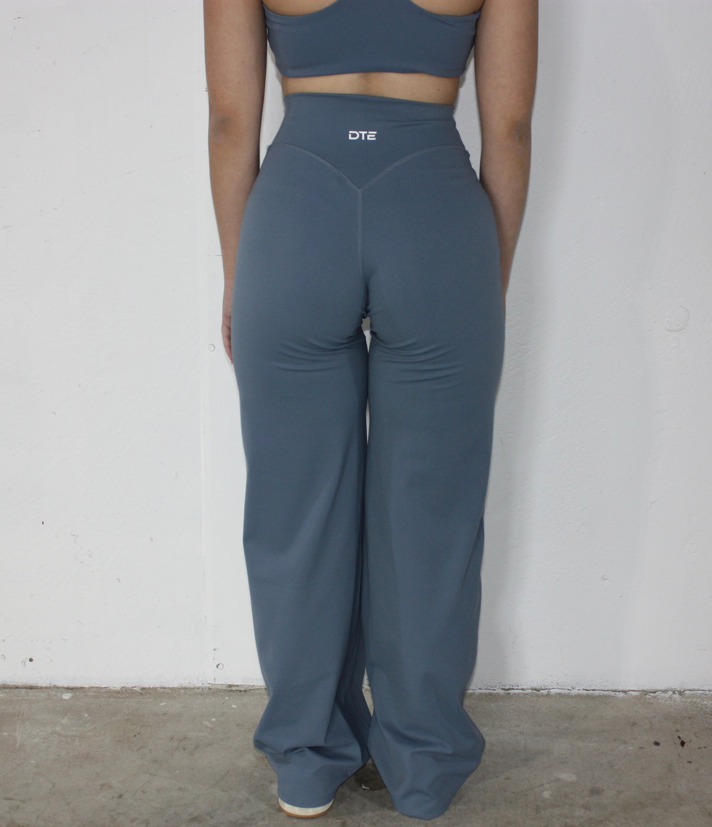 Luxe Wide Leg Flares - gray blue