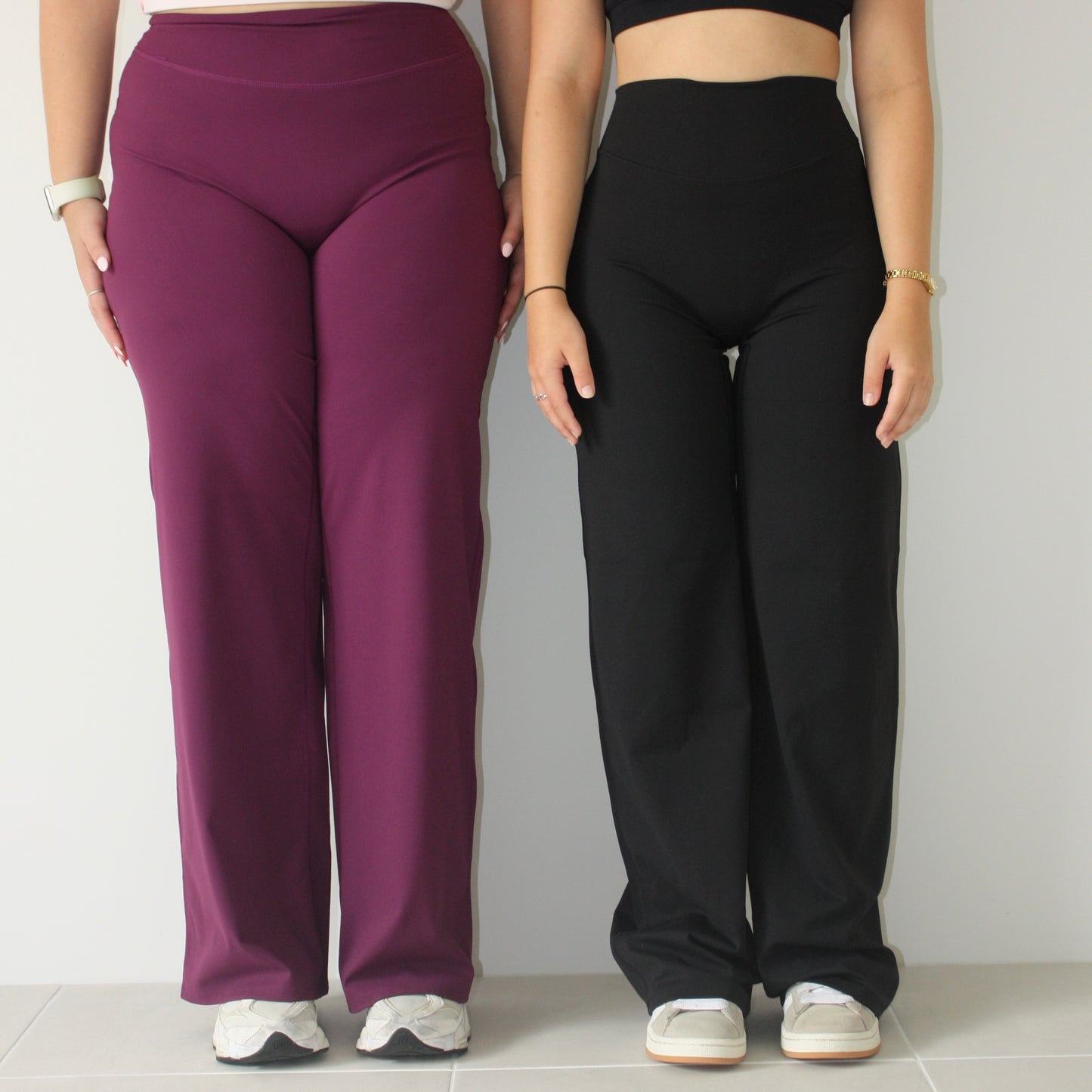 Luxe Wide Leg Flares - Grape