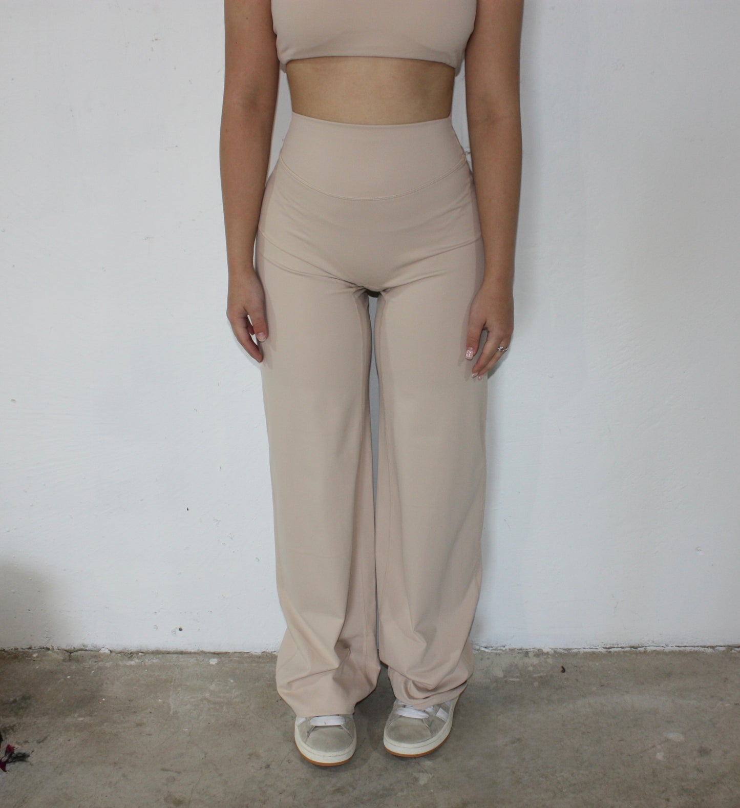 Luxe Wide Leg Flares - apricot