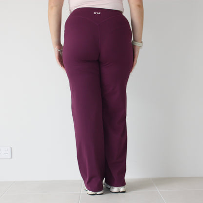 Luxe Wide Leg Flares - Grape
