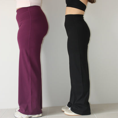 Luxe Wide Leg Flares - Black