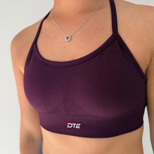 Impact Cross Back Crop - Plum