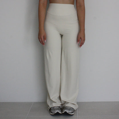 Essential Wide Leg Flares - Cream