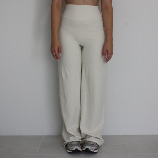 Essential Wide Leg Flares - Cream