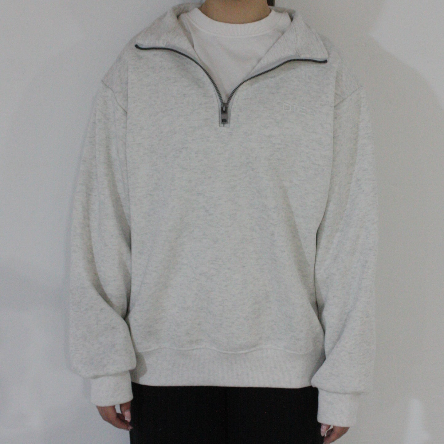 Everyday Quarter Zip Jumper - Marle Grey