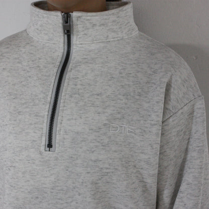 Everyday Quarter Zip Jumper - Marle Grey