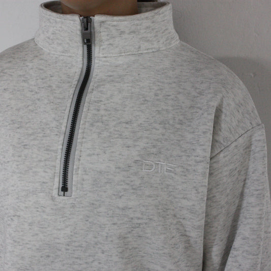 Everyday Quarter Zip Jumper - Marle Gray