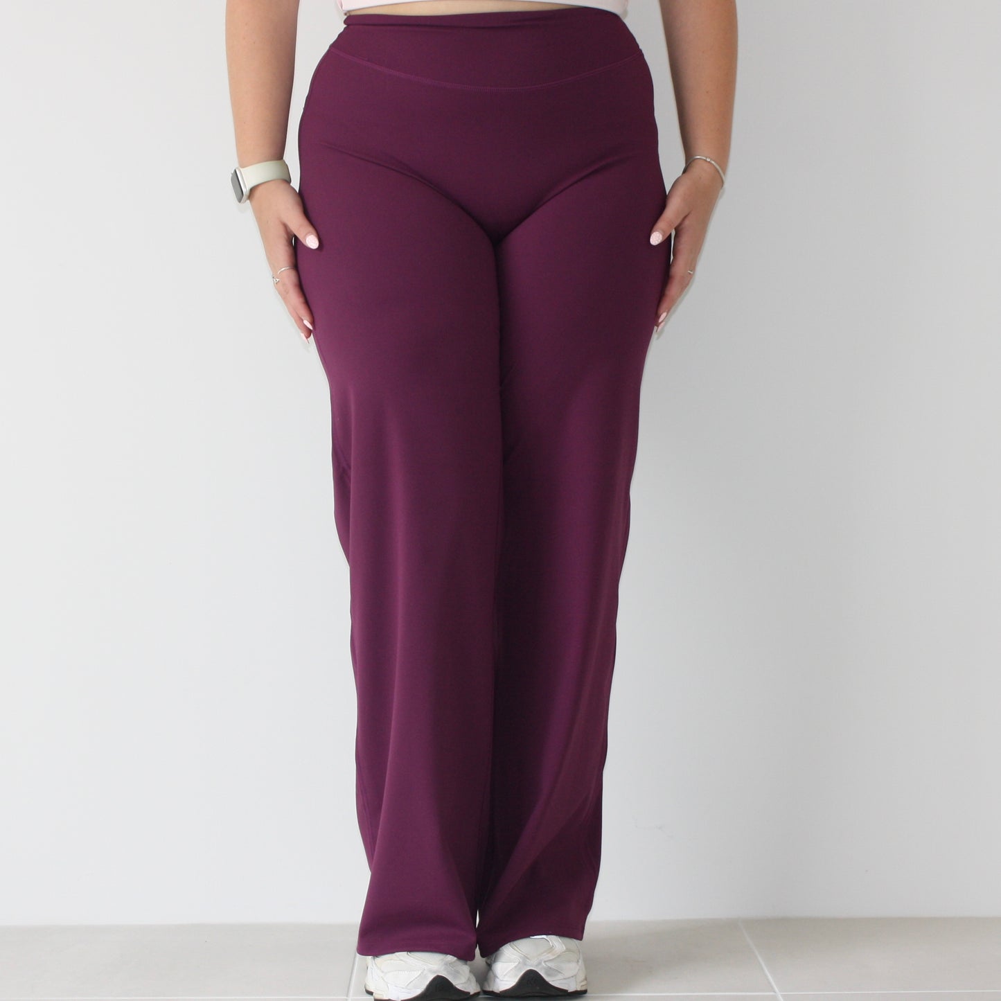 Luxe Wide Leg Flares - Grape