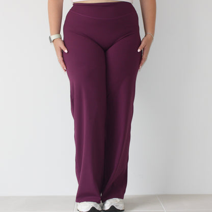 Luxe Wide Leg Flares - Grape