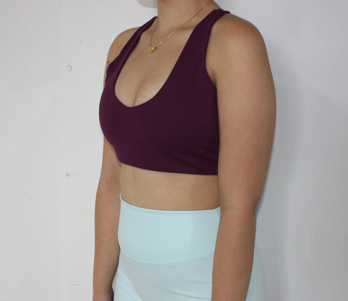Luxe Racer Back Crop - Grape