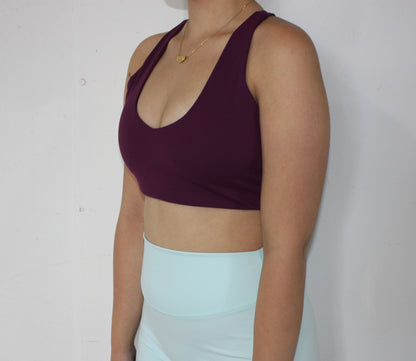 Luxe Racer Back Crop - Grape