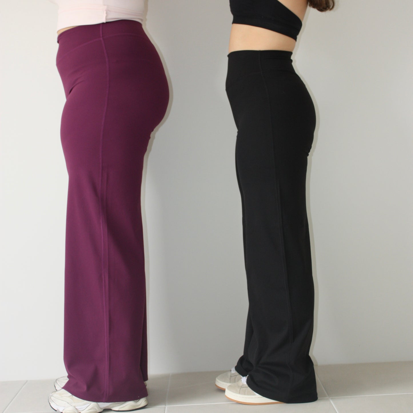 Luxe Wide Leg Flares - Grape