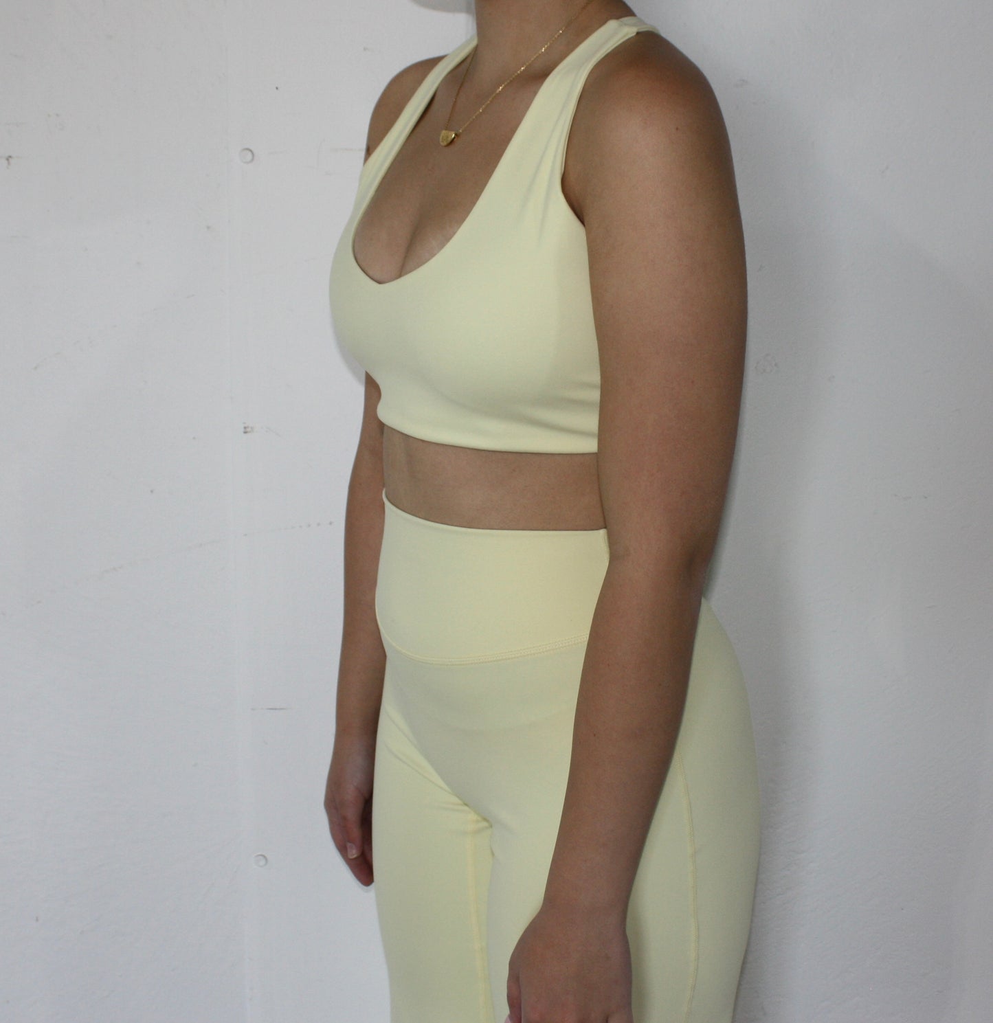 Luxe Racer Back Crop - Custard