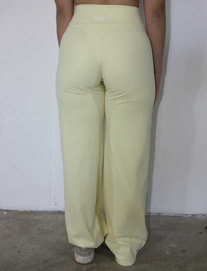 Luxe Wide Leg Flares - Custard