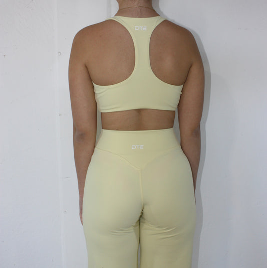 Luxe Racer Back Crop - Custard