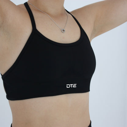 Impact Cross Back Crop - Black (Pre-Order)