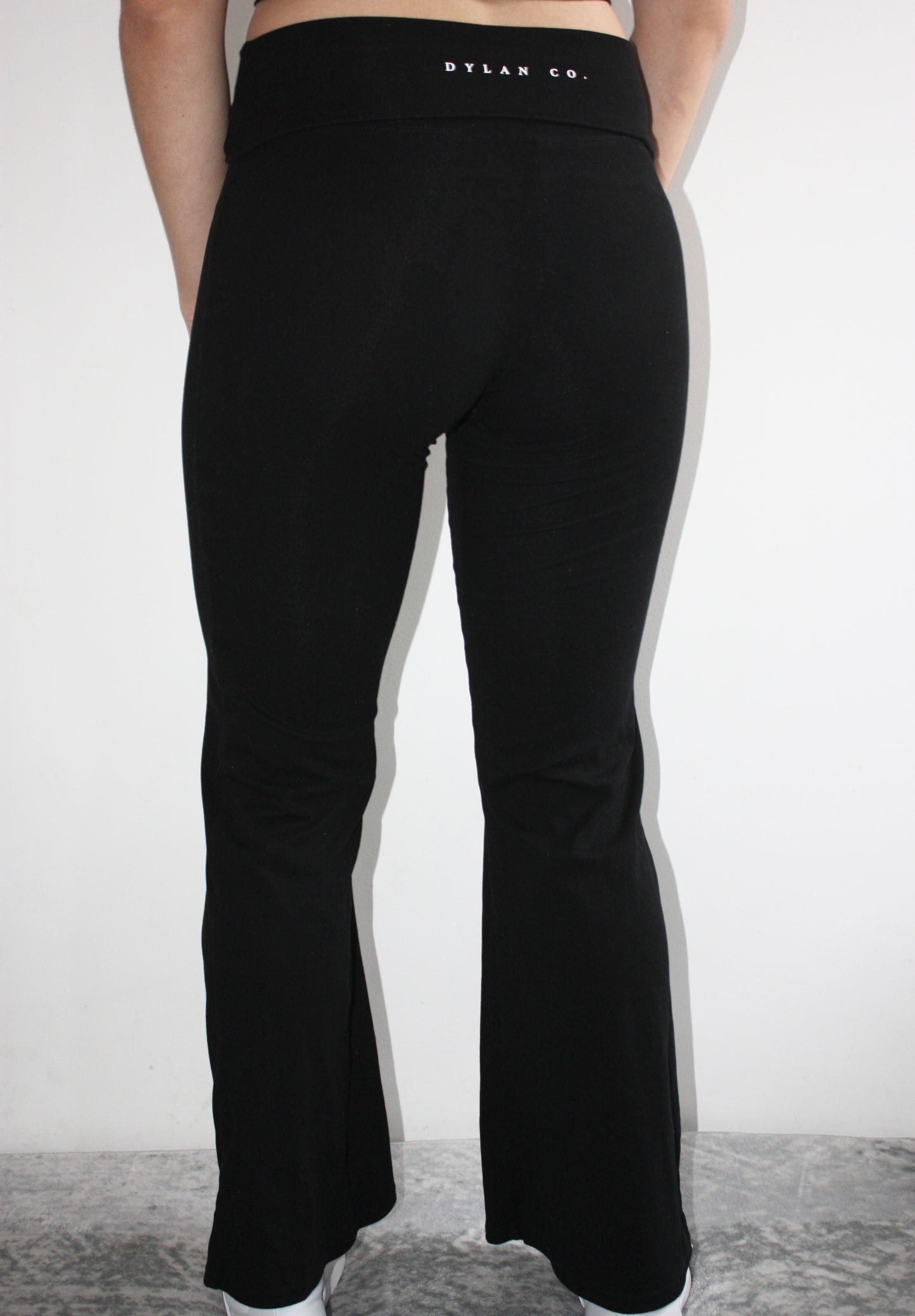 Comfort Fold Over Flares - Black