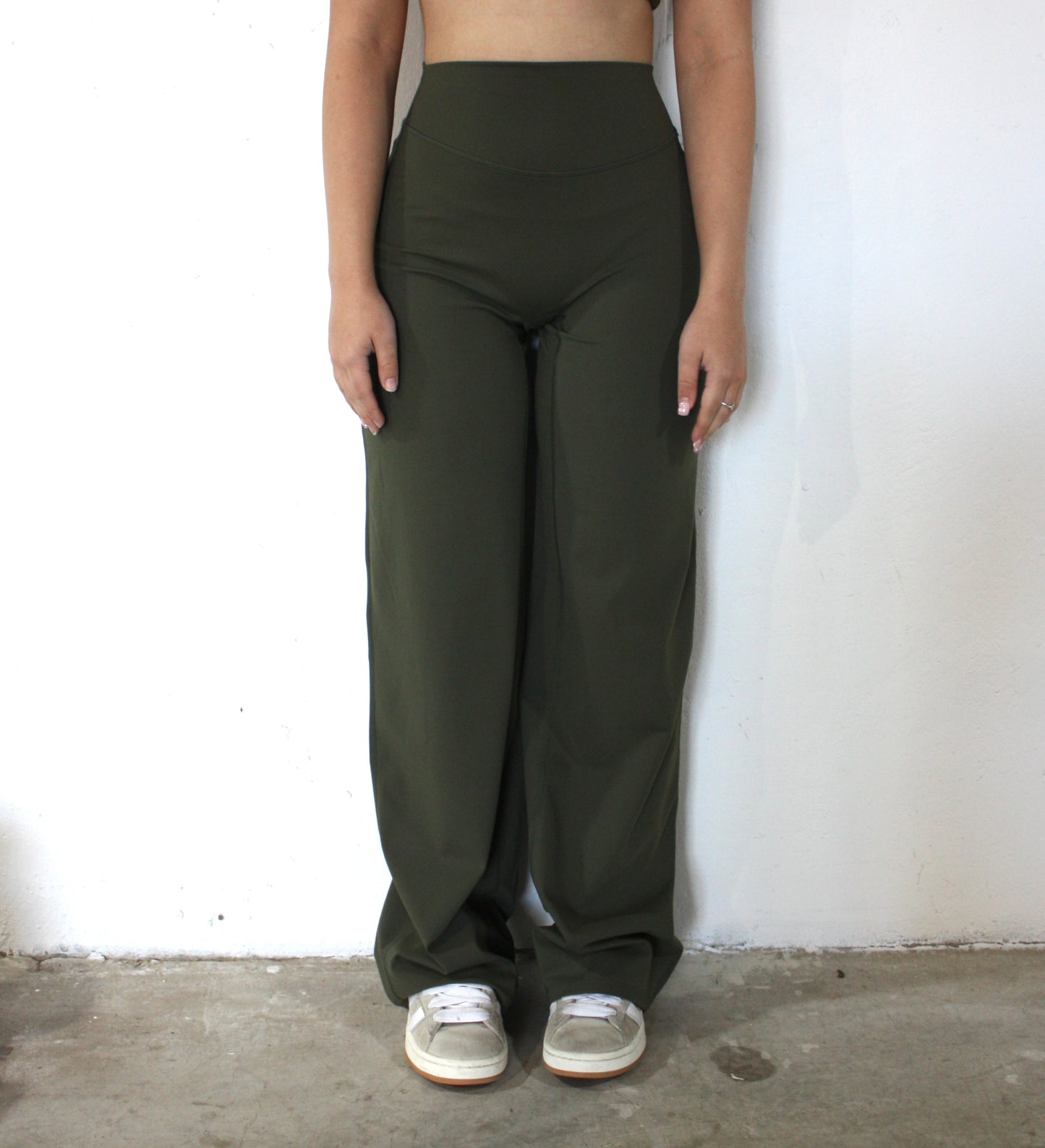 Luxe Wide Leg Flares - Olive