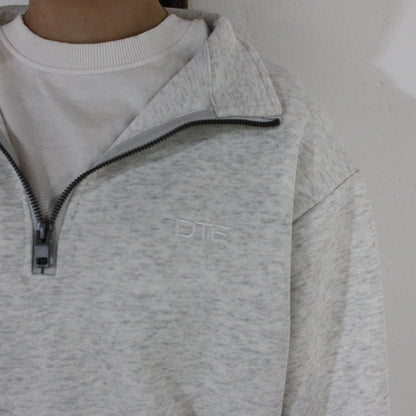 Everyday Quarter Zip Jumper - Marle Grey