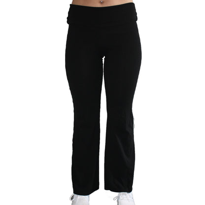 Comfort Fold Over Flares - Black