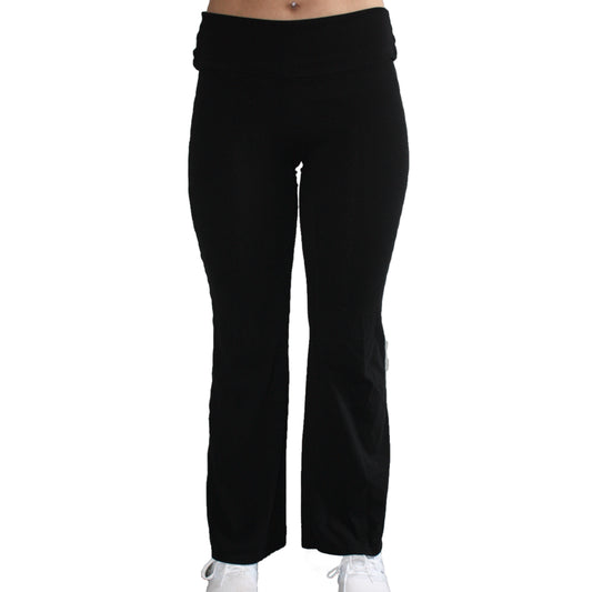 Comfort Fold Over Flares - Black