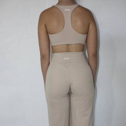 Luxe Racer Back Crop - Apricot