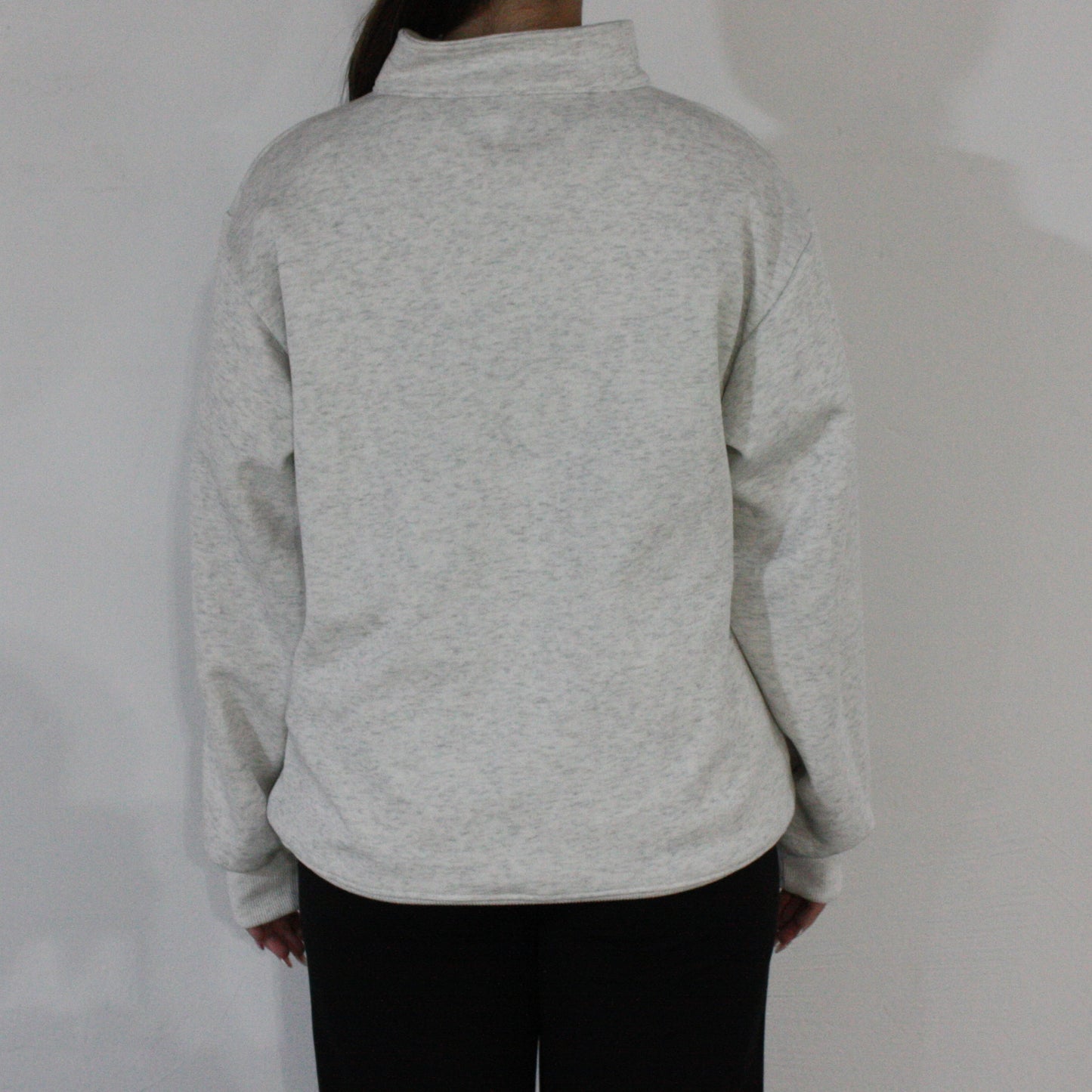 Everyday Quarter Zip Jumper - Marle Grey
