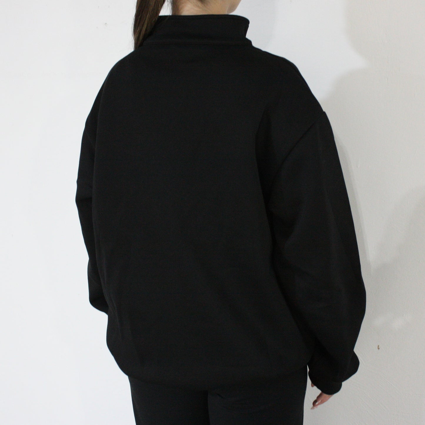Everyday Quarter Zip Jumper - Black