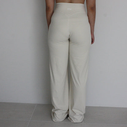 Essential Wide Leg Flares - Cream