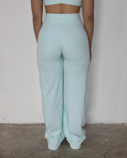 Luxe Wide Leg Flares - Baby Blue