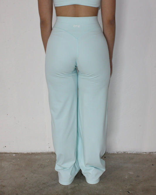 Luxe Wide Leg Flares - Baby Blue